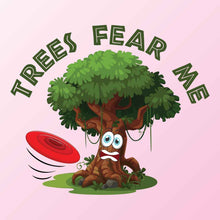 Load image into Gallery viewer, Scared tree about to get hit by a disc