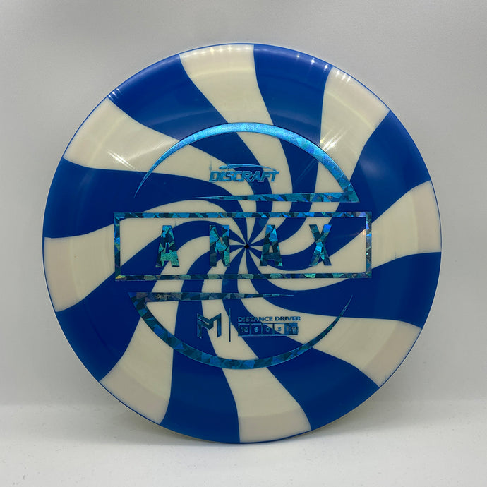 Custom dyed blue swirls on an Anax 