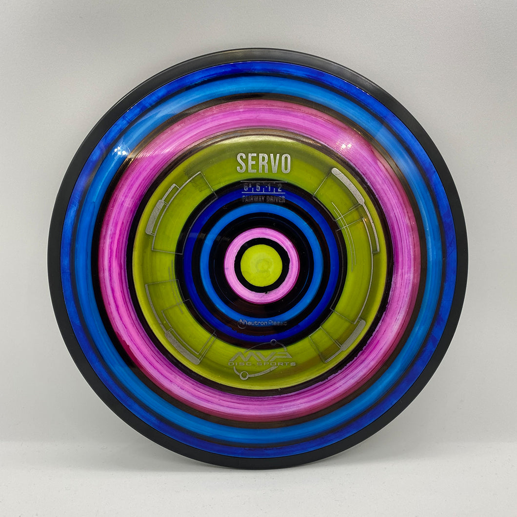 Colorful spin dye on an MVP neutron Servo