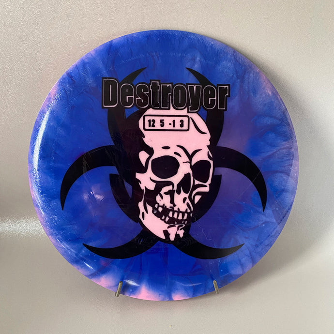 Biohazard skull custom dyed destroyer front