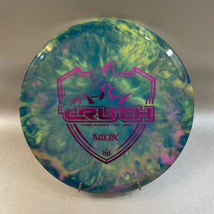 Custom blue green and pink disc dye on a truth