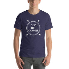 Load image into Gallery viewer, Disc Charger Funny Disc Golf T-Shirt in navy