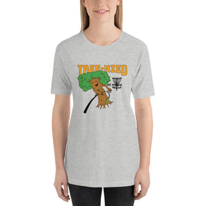 Treenied funny Disc Golf Shirt in athletic heather