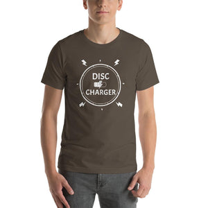 Disc Charger Funny Disc Golf T-Shirt in army